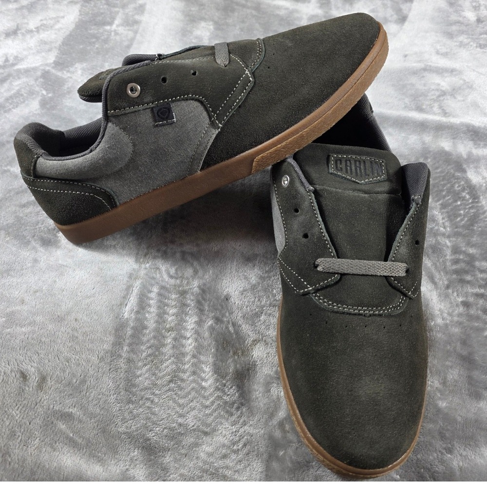 C1RCA Jimmy Carlin Skate Shoes Mens 10 Charcoal Gum Suede Low Top Sneakers NEW‎